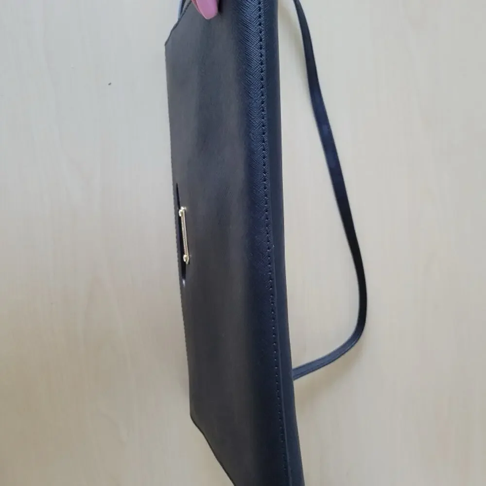Michael Kors Black Saffiano Leather Tilda Clutch Bag